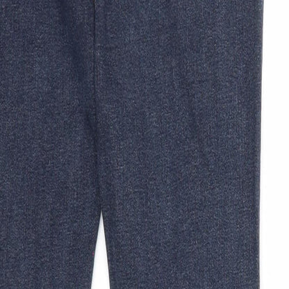 66 Girls Womens Blue Cotton Skinny Jeans Size L Regular Zip