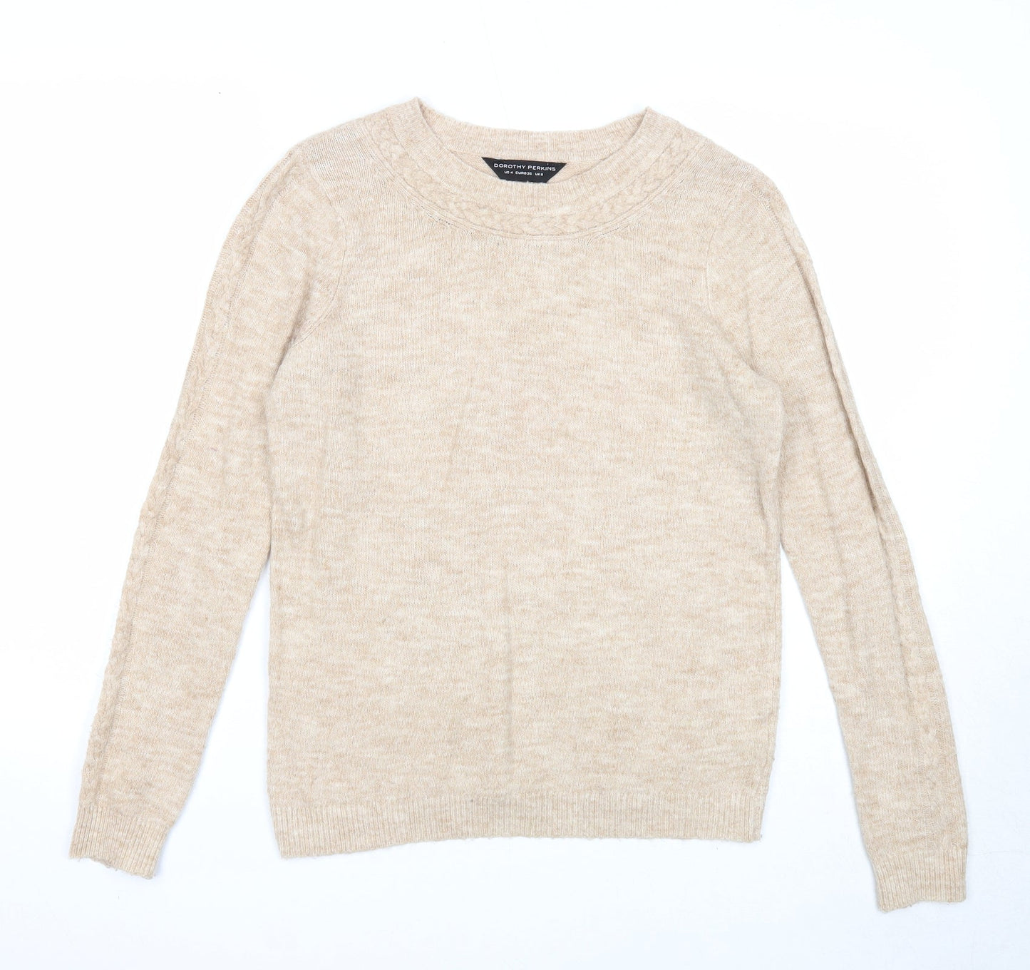 Womens UK Size 8 Dorothy Perkins Beige Pullover Jumper