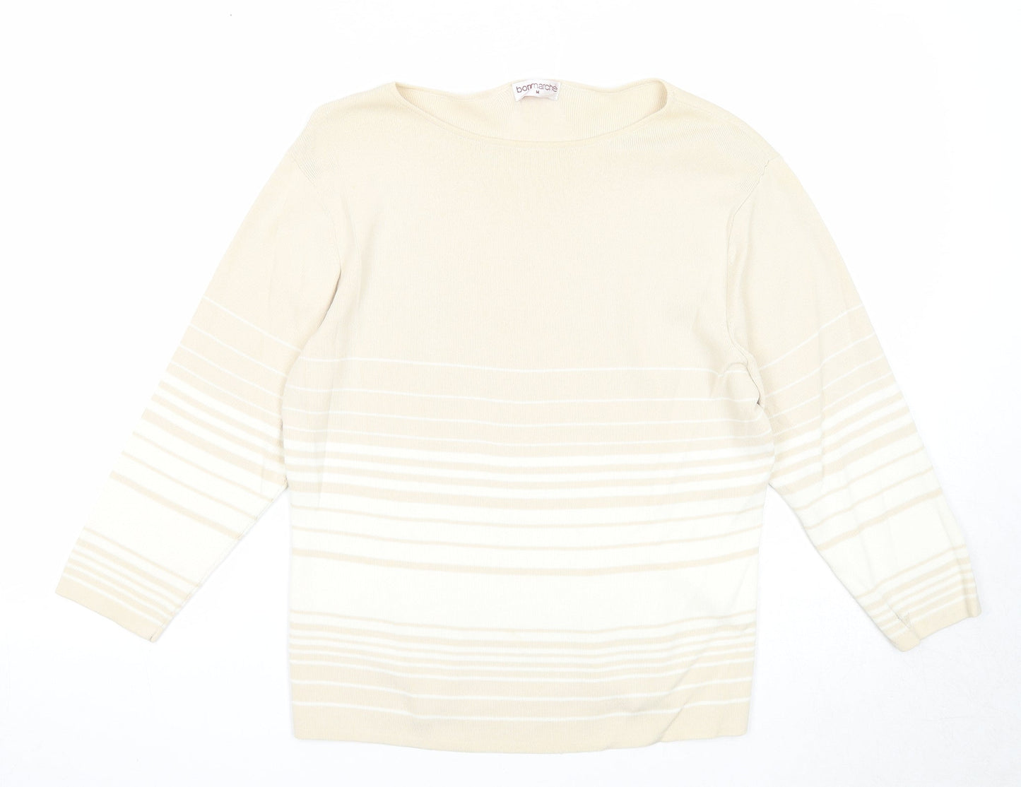 Womens UK Size M Bonmarché Beige Pullover Jumper