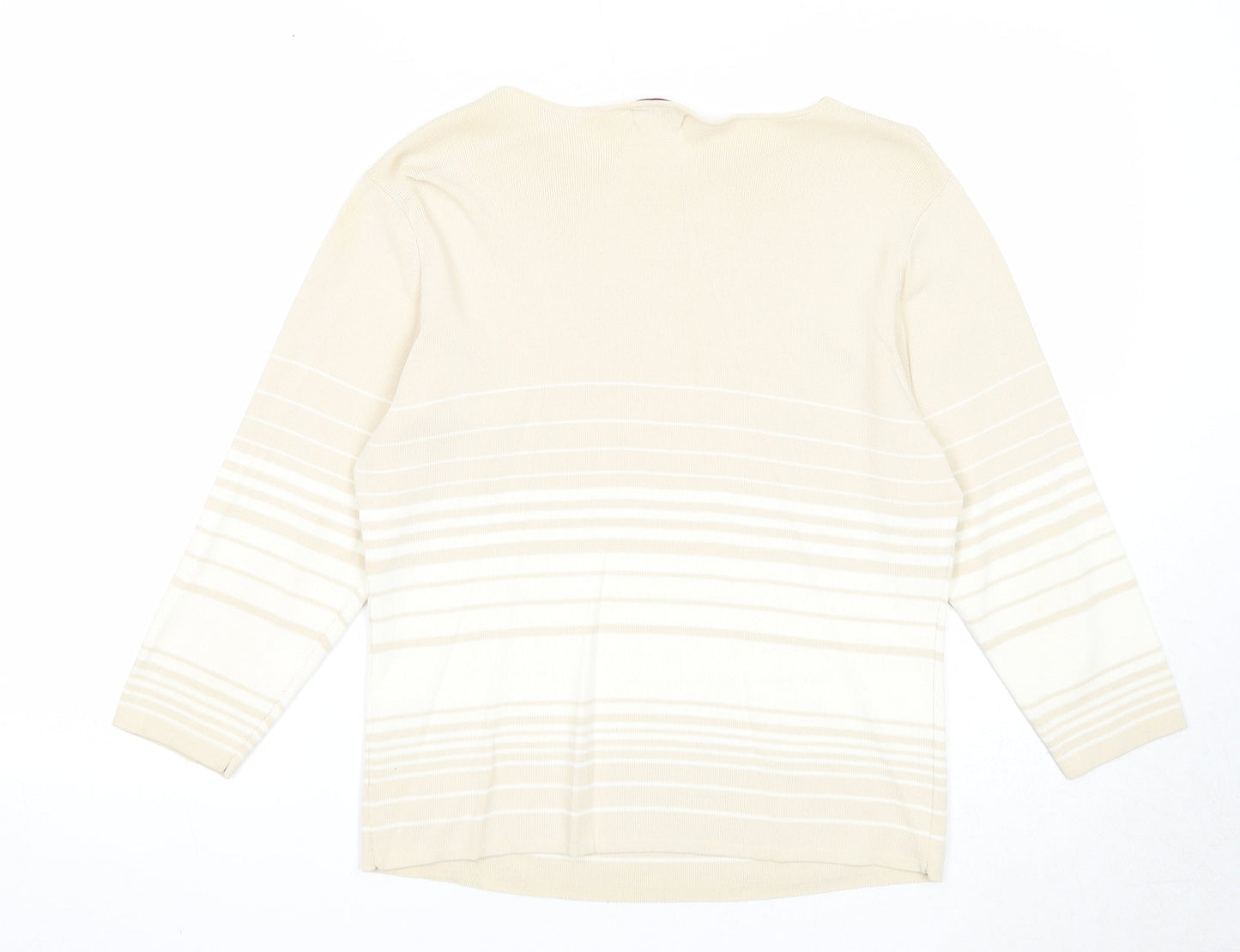 Womens UK Size M Bonmarché Beige Pullover Jumper