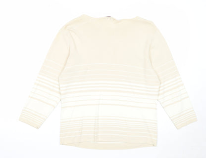 Womens UK Size M Bonmarché Beige Pullover Jumper