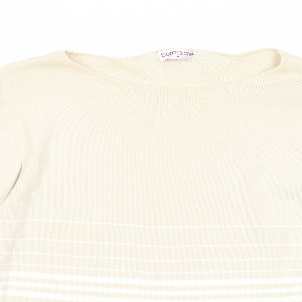 Womens UK Size M Bonmarché Beige Pullover Jumper