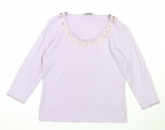 Womens UK Size 10 Tigi Purple Pullover Jumper