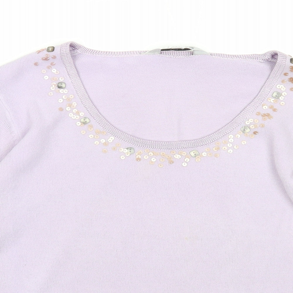 Womens UK Size 10 Tigi Purple Pullover Jumper