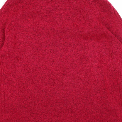 Marks and Spencer Womens Pink Round Neck Acrylic Pullover Jumper Size S