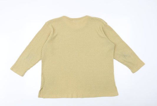 Womens UK Size M Bonmarché Yellow Pullover Jumper