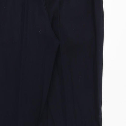Marks and Spencer Mens Blue Polyester Dress Pants Trousers Size 33 in Regular Zip