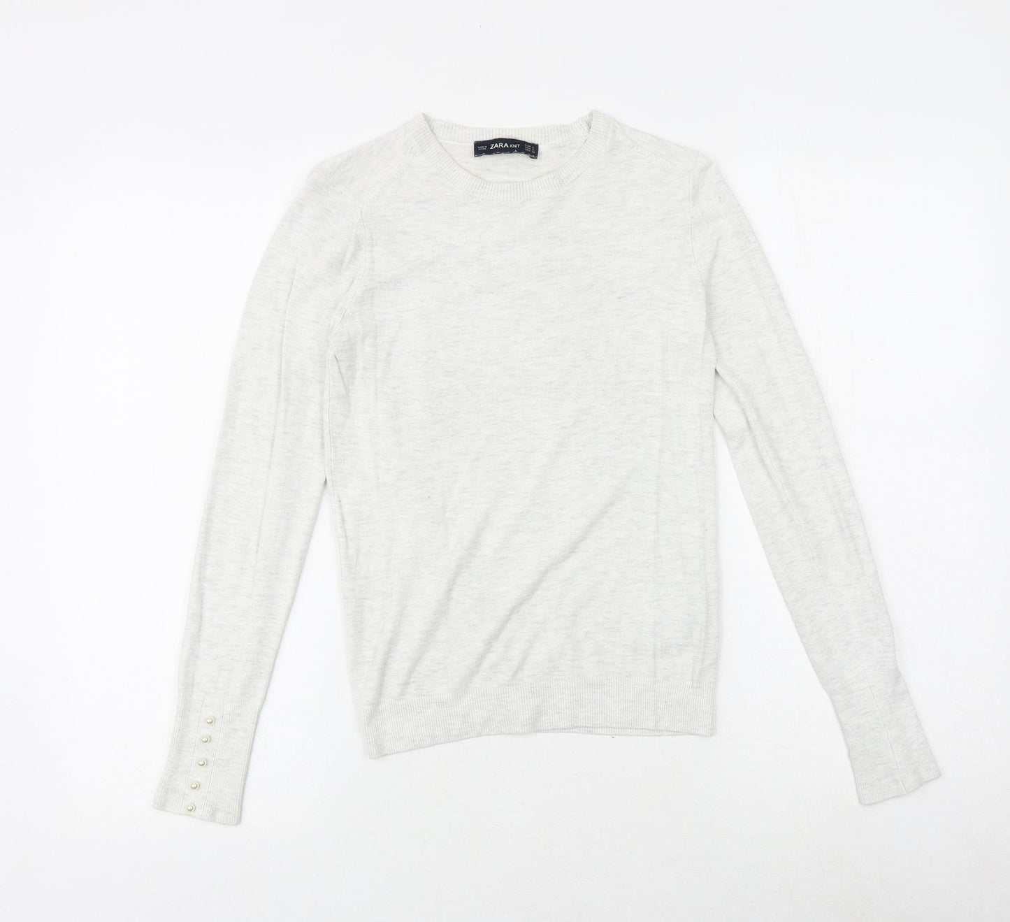 Womens UK Size S Zara Grey Pullover Jumper