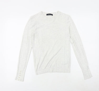 Womens UK Size S Zara Grey Pullover Jumper