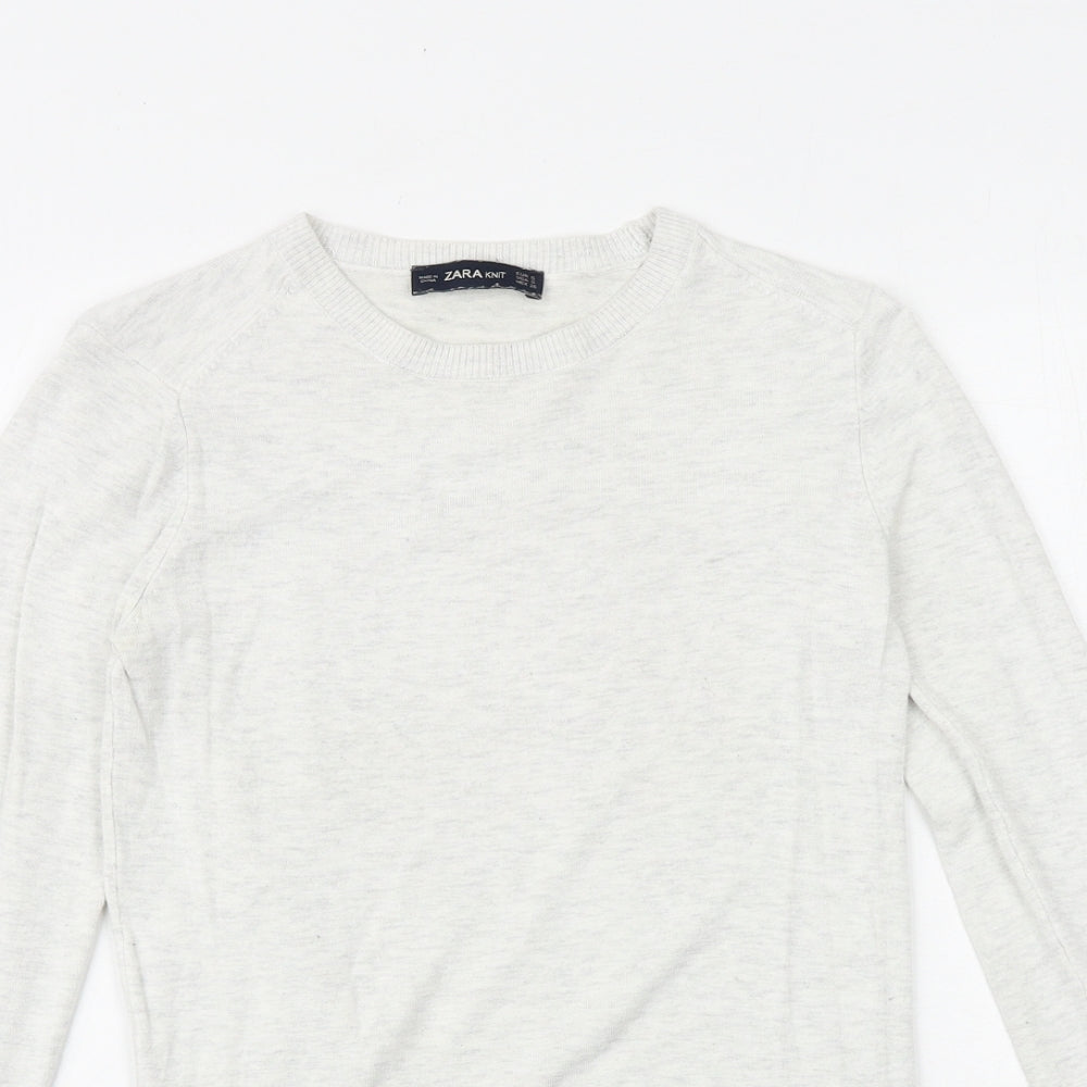 Womens UK Size S Zara Grey Pullover Jumper