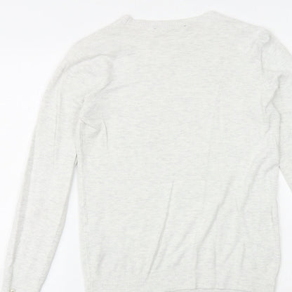 Womens UK Size S Zara Grey Pullover Jumper