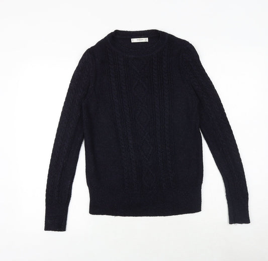 Womens UK Size S Mango Blue Pullover Jumper