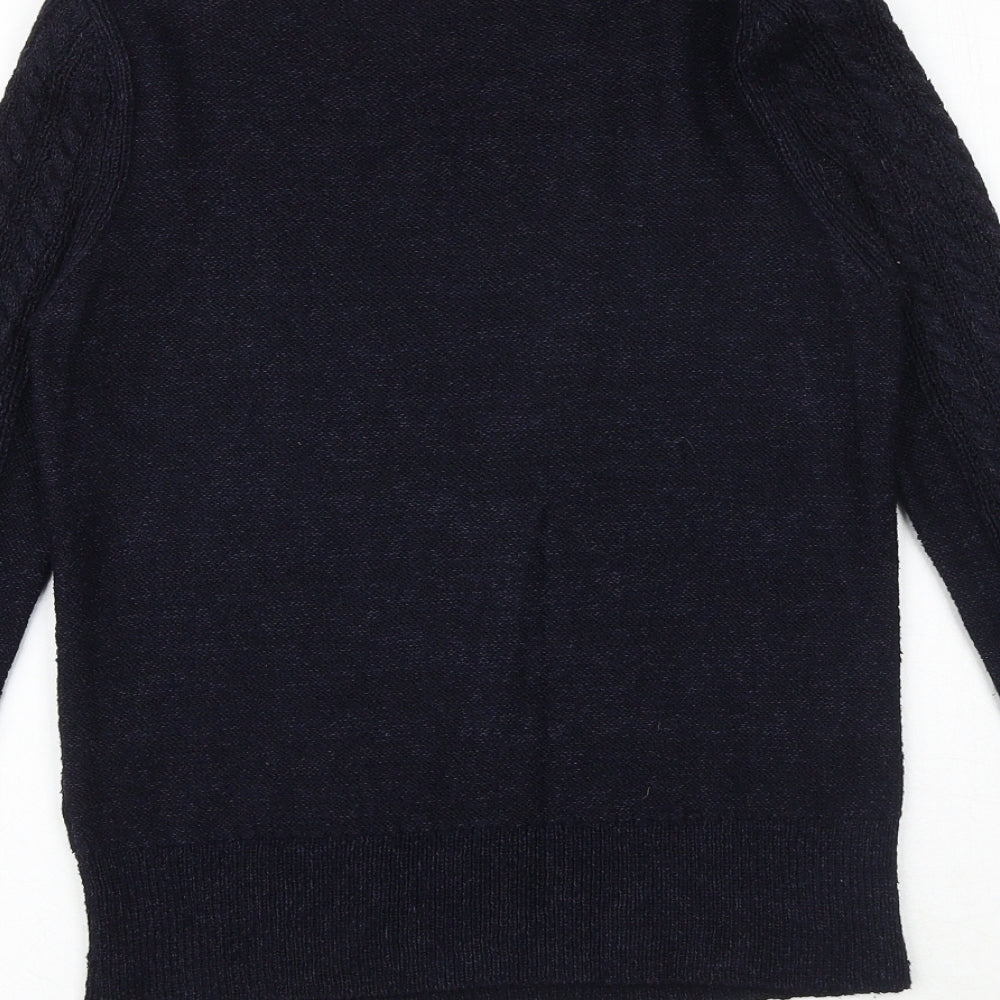 Womens UK Size S Mango Blue Pullover Jumper
