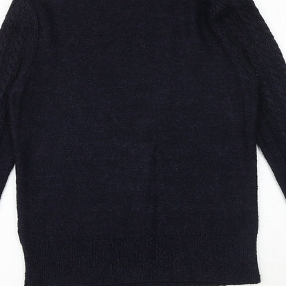 Womens UK Size S Mango Blue Pullover Jumper