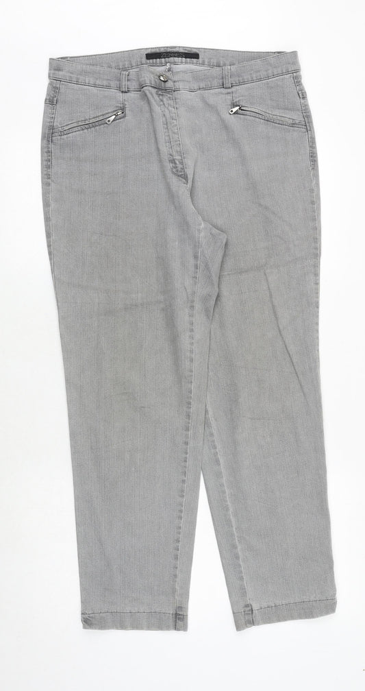Womens UK Size 35 in ZERRES Regular Fit Straight Grey Jeans