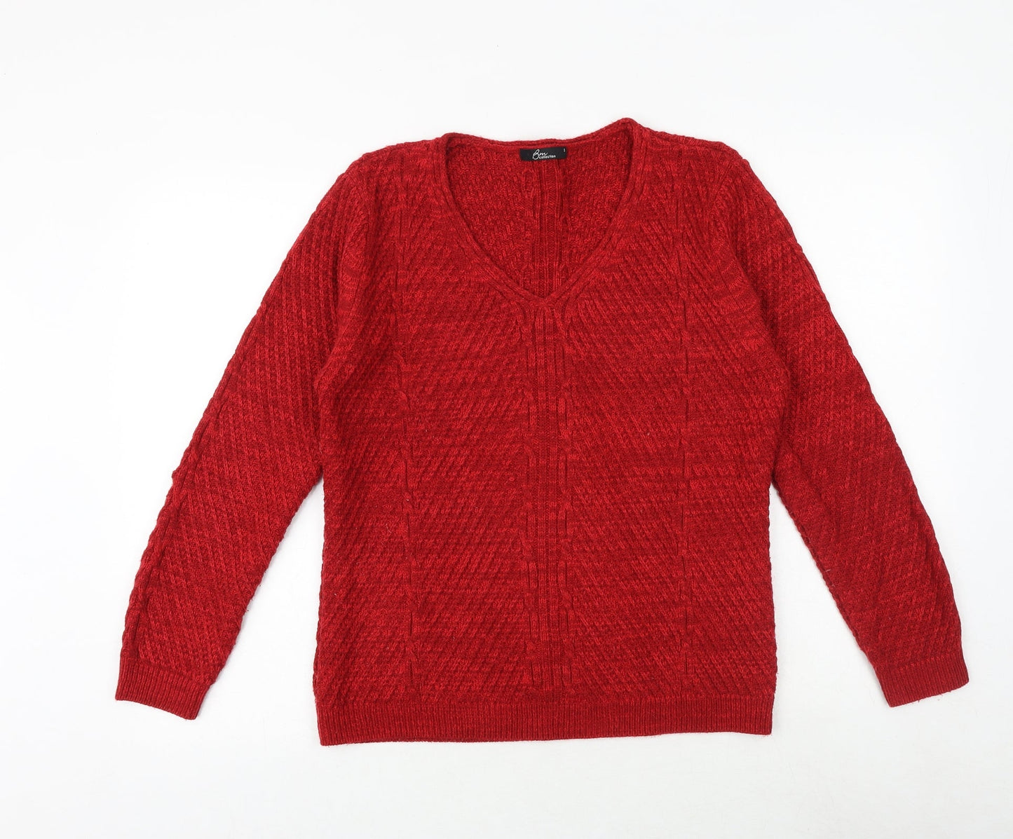 Womens UK Size S Bonmarché Red Pullover Jumper