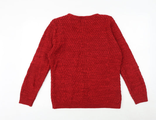 Womens UK Size S Bonmarché Red Pullover Jumper