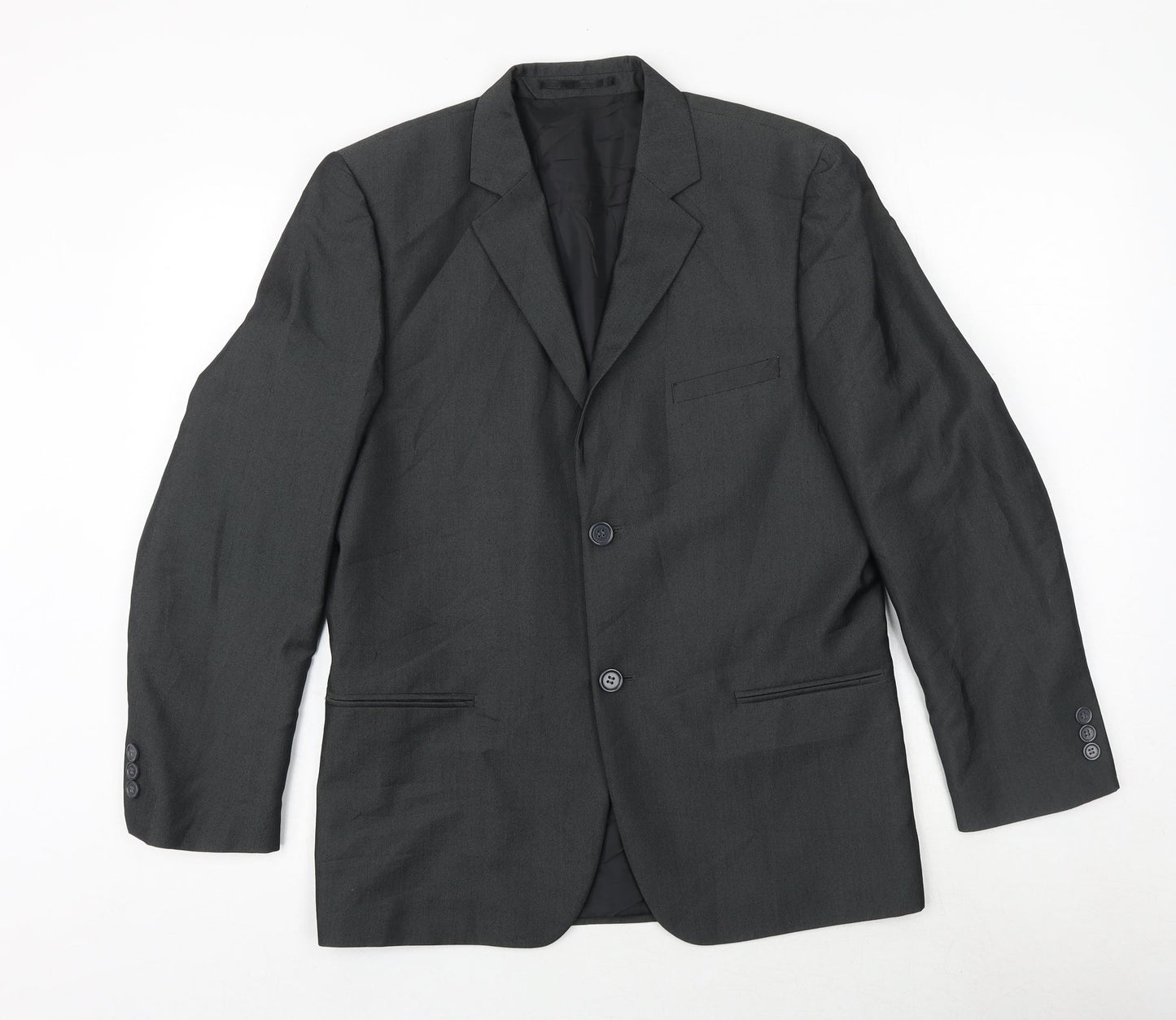 CP Womens Grey Polyester Jacket Suit Jacket Size 14