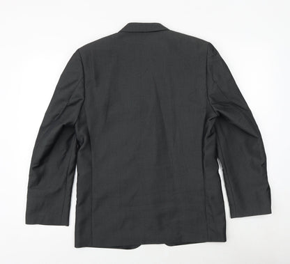 CP Womens Grey Polyester Jacket Suit Jacket Size 14
