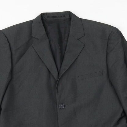 CP Womens Grey Polyester Jacket Suit Jacket Size 14