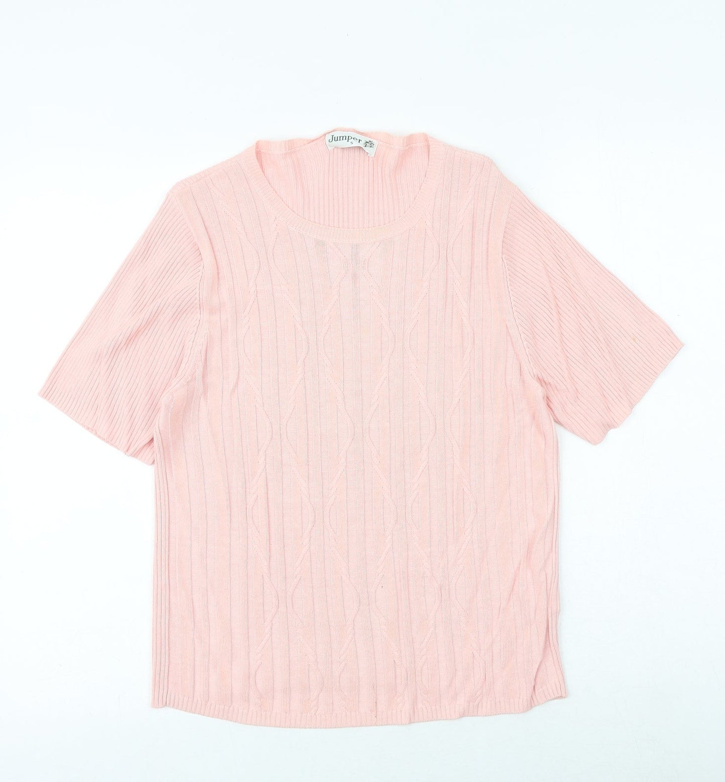 Womens UK Size S Jumper Pink Pullover Jumper