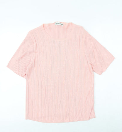 Womens UK Size S Jumper Pink Pullover Jumper