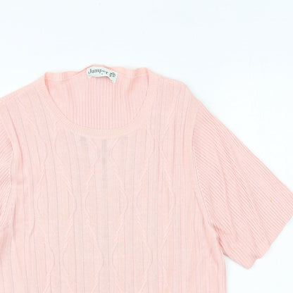 Womens UK Size S Jumper Pink Pullover Jumper