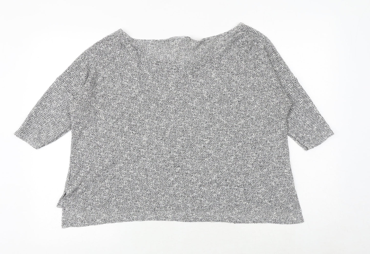 Womens UK Size L Missguided Grey Basic T-Shirt