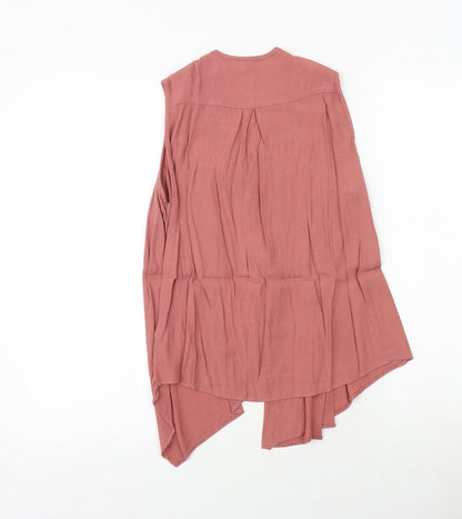 Womens UK Size 10 Topshop Pink Kimono Blouse