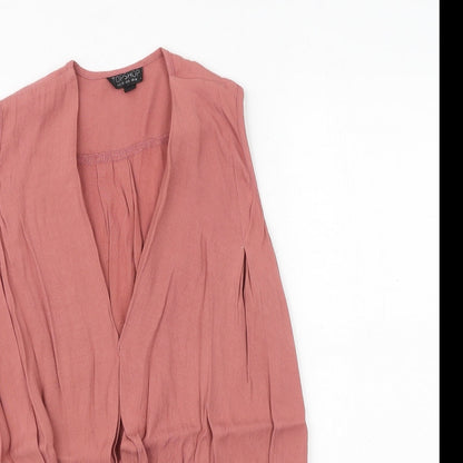 Womens UK Size 10 Topshop Pink Kimono Blouse
