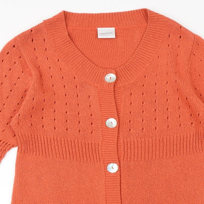 Womens UK Size 12 Wardrobe Orange Cardigan Jumper