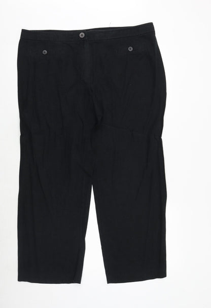 Womens UK Size 40 in Marks and Spencer Regular Fit  Black Trousers