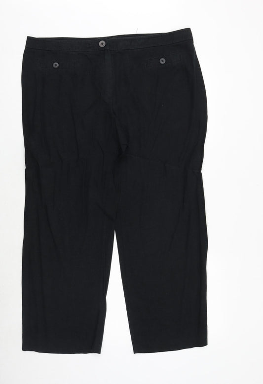 Womens UK Size 40 in Marks and Spencer Regular Fit  Black Trousers