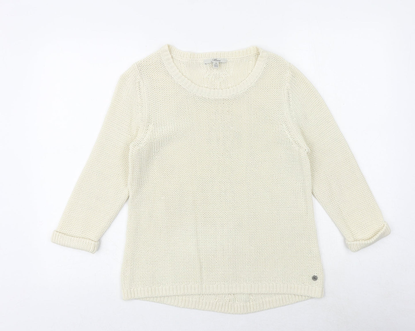 Mavi Womens Beige Round Neck Acrylic Pullover Jumper Size S