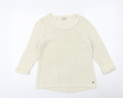 Mavi Womens Beige Round Neck Acrylic Pullover Jumper Size S