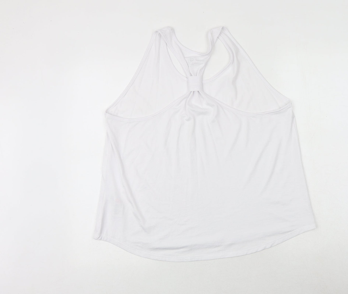 Womens UK Size L New Look White Basic Tank