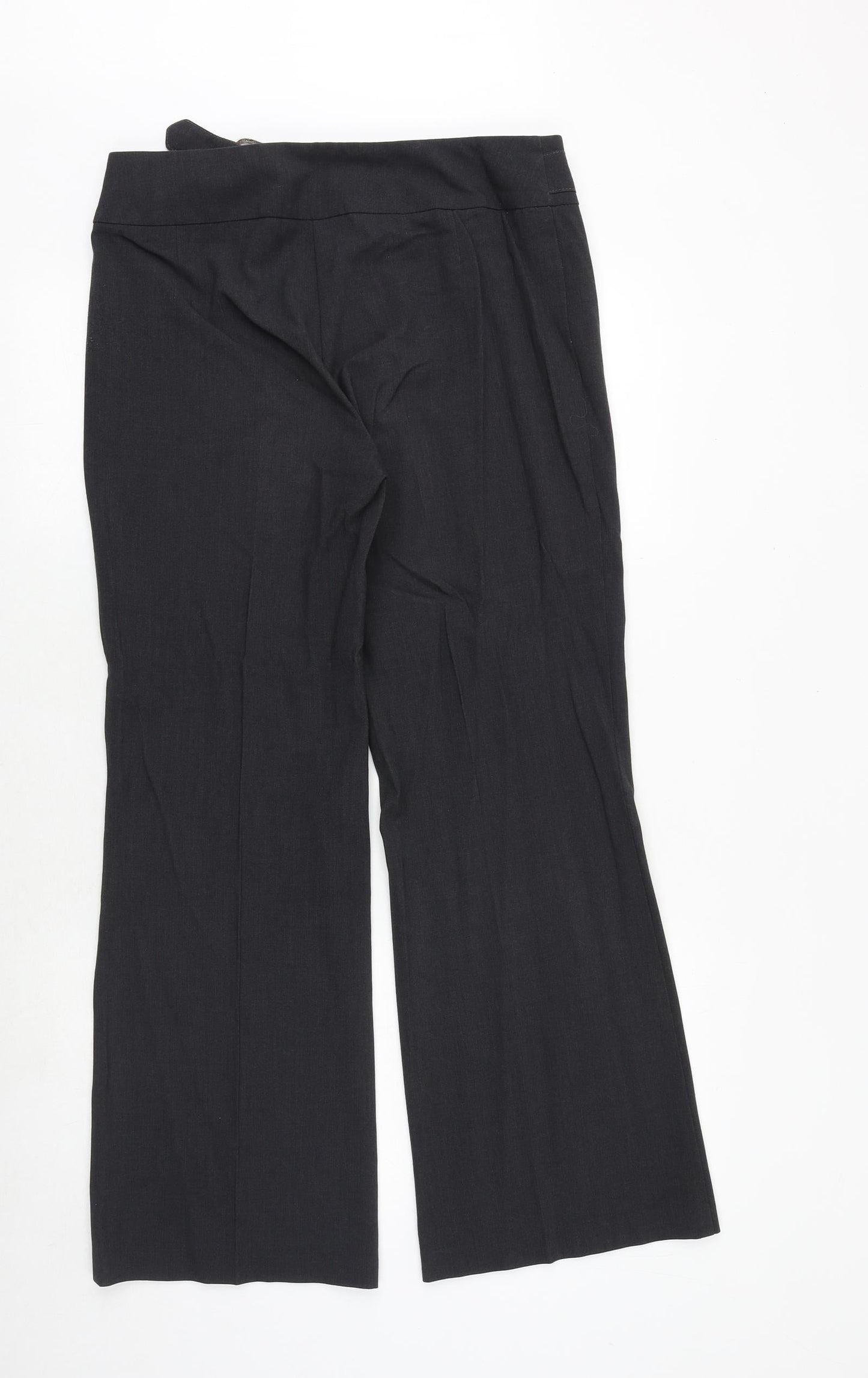 Womens UK Size 14 Marks and Spencer Regular Fit Dress Pants Grey Trousers