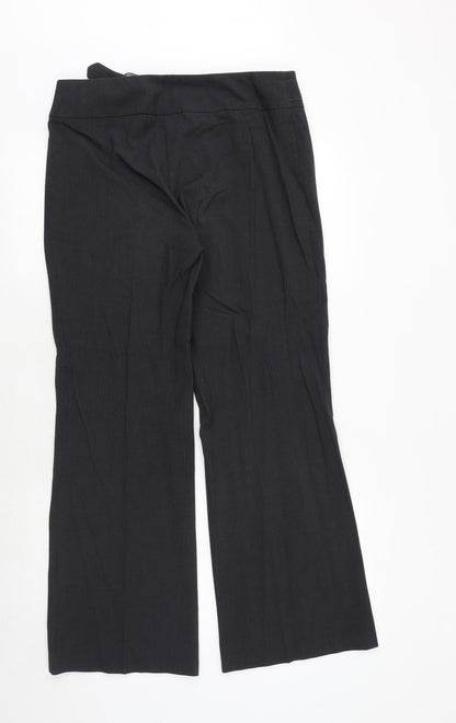 Womens UK Size 14 Marks and Spencer Regular Fit Dress Pants Grey Trousers