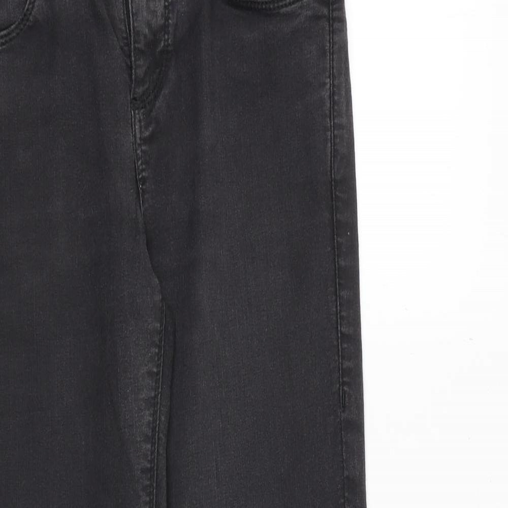 Topshop Womens Grey Cotton Skinny Jeans Size 28 in Regular Zip
