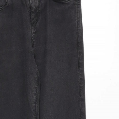 Topshop Womens Grey Cotton Skinny Jeans Size 28 in Regular Zip