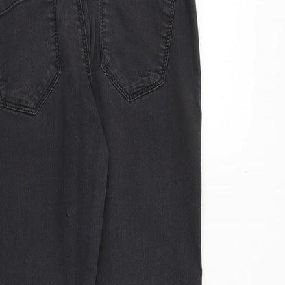 Topshop Womens Grey Cotton Skinny Jeans Size 28 in Regular Zip