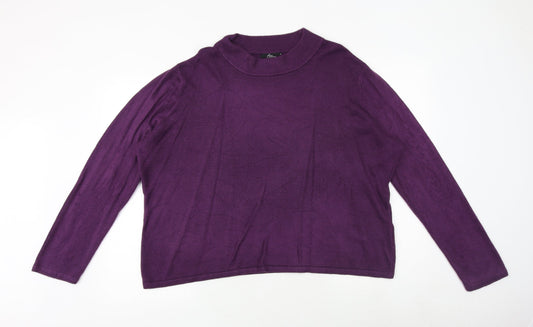 Womens UK Size XL Bonmarché Purple Pullover Jumper