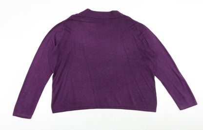Womens UK Size XL Bonmarché Purple Pullover Jumper