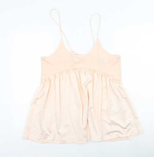 Womens UK Size 8 Topshop Pink Basic Tank