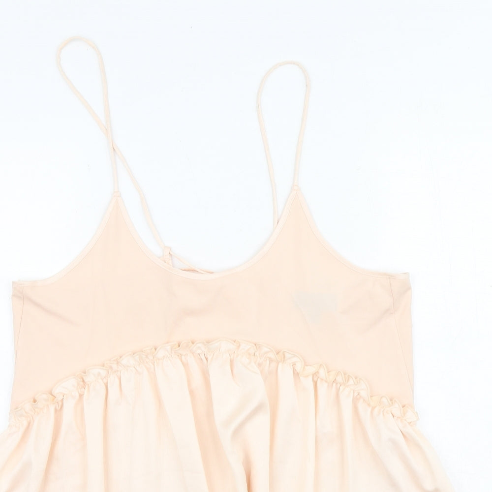 Womens UK Size 8 Topshop Pink Basic Tank