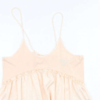 Womens UK Size 8 Topshop Pink Basic Tank