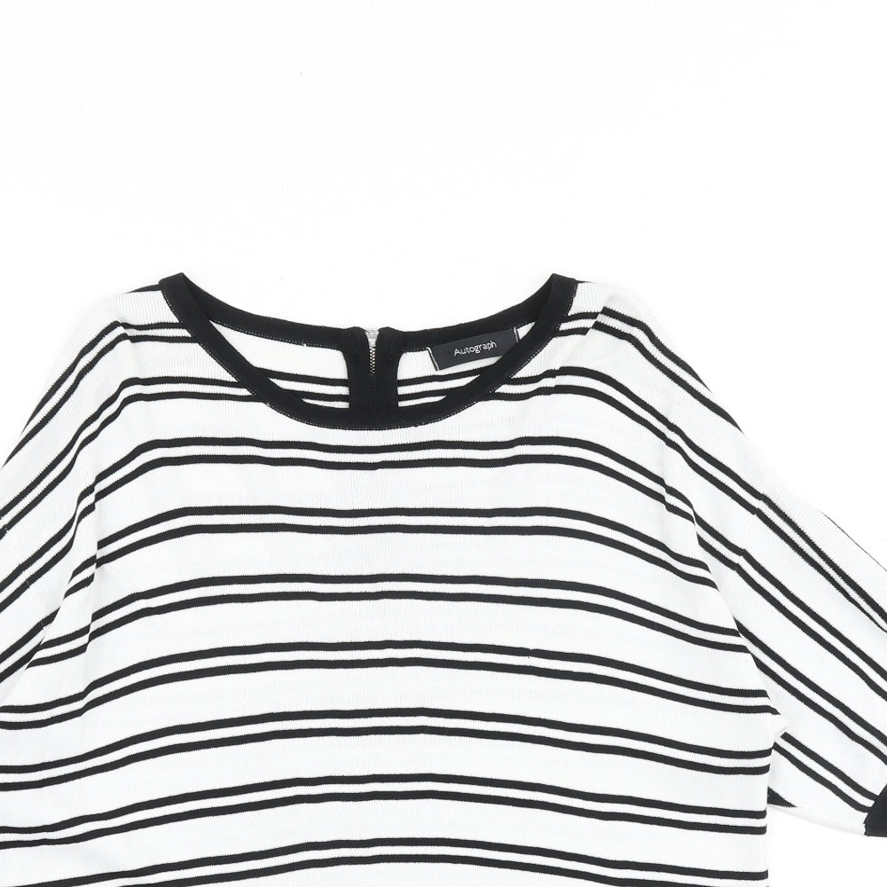 Womens UK Size 10 Marks and Spencer White Pullover Jumper