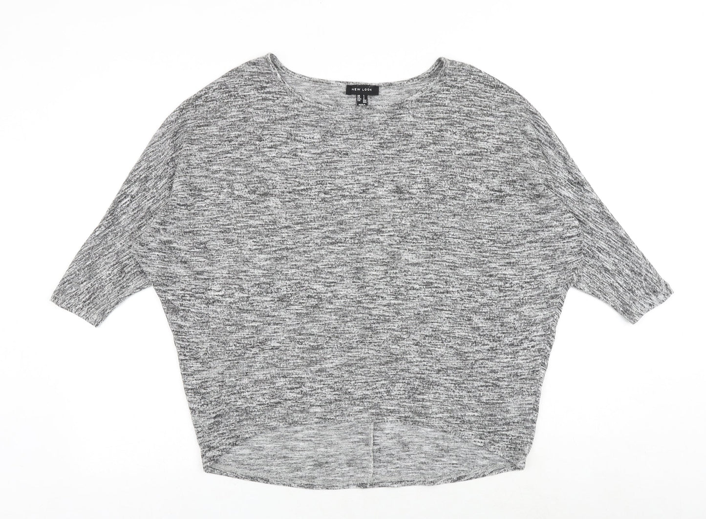 Womens UK Size S New Look Grey Basic Blouse