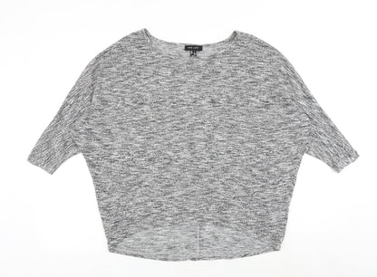 Womens UK Size S New Look Grey Basic Blouse