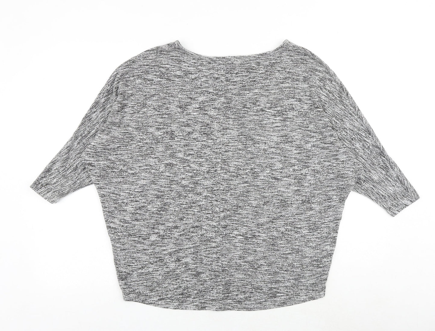 Womens UK Size S New Look Grey Basic Blouse